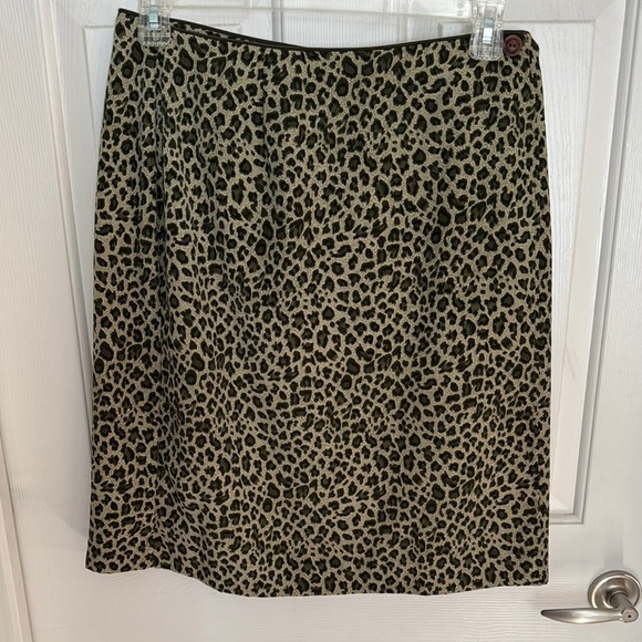 NWT SZ 16 Leopard Print Wrap Women's Skirt Worthington - Picture 1 of 5